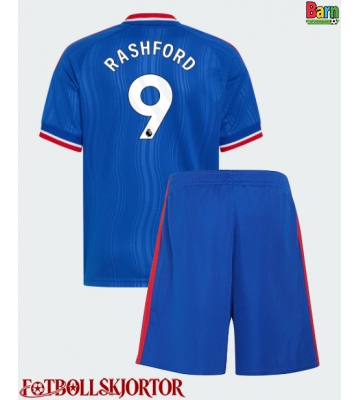 Manchester United Marcus Rashford #9 Borta Kläder Barn 2026-27 Kortärmad (+ Korta byxor)